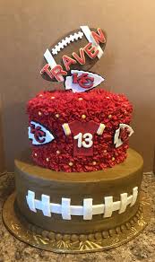 Kc Chiefs Birthday Cake Moms50thbirthday Kc Chiefs Birthday Cake In 2020 Superbowl Cake Cake Homemade Birthday Cakes