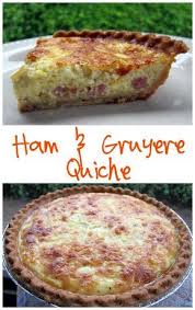 Ham And Gruyere Quiche Recipe Ham Cheese Eggs Milk And Sour Cream We Love To Eat This Quiche For Dinner Quiche Recipes Breakfast Brunch Recipes Recipes