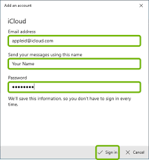 Enter the identifier name for the account of apple (apple id), then the password (password entry) to protect. How To Set Up Icloud Email On Windows Mail Support Com Techsolutions
