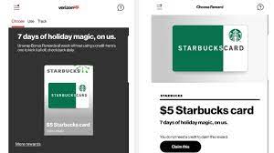 If you receive a starbucks gift card for the holiday season or for your birthday, you can quickly add the gift card to the starbucks app so that you always have it handy without carrying around another card or worrying about the balance. Free 5 Starbucks Gift Card For Verizon Users Southern Savers