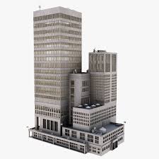 3d Building Complex Skyscraper Model Skyscraper Model Minecraft City Buildings Skyscraper