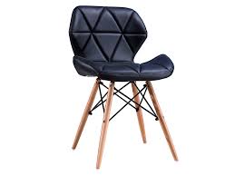 Eames Sandalye Capraz Deri Siyah Koltuklar Eames Yemek Masasi Sandalyesi