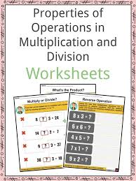 What are the properties of multiplication? Properties Of Operations In Multiplication And Division Facts Worksheets