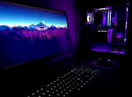 Black And White Pc Build Rgb Https Ift Tt 2kguxz7 And Black Pc Build Somehow Became Vaporwave Computer Desk Setup Computer Setup Gaming Room Setup