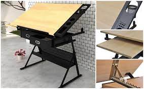 Modern Drafting Workstation Metal Wooden Student Drawing Desk Set Stool Seat Moderndraftingworkstation Drawing Table Drawing Desk Drafting Table