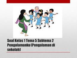Tema tersebut meliputi tema 1 organ gerak hewan dan manusia, tema 2 udara bersih bagi kesehatan, tema 3 makanan sehat, tema 4 sehat itu penting, dan tema 5 ekosistem. Soal Kelas 1 Tema 5 Subtema 2 Pengalamanku Kumpulan Soal Tematik Sd