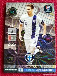 29 september 1984 (36 jahre alt). Panini Adrenalyn Xl Road To Uefa Euro 2016 Niklas Moisander Limited Edition Trading Cards Sammeln Seltenes