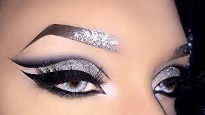 Black And Silver Glitter Eye Makeup Pin On Life S A Drag