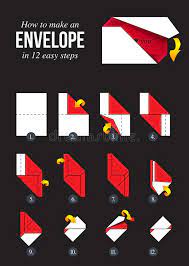 How do you fold paper into envelope? How To Make A Paper Envelope Without Glue Stock Vector Illustration Of Post Design 61292530