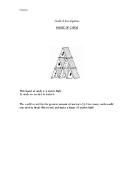 The video shows you how to make a card house, by introducing the basic house element. House Of Cards