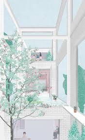 Archaic Mag Image For Projective Habitat Competition By Fakt Aachen 2016 Architecture Graphics Architecture Illustration Gallery Wall