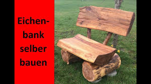 Das bedeutet keinesfalls, dass sie profi sein. Rustikale Holzbank Selber Bauen Massive Eichenbank Fur Den Forellenteich 2 Youtube