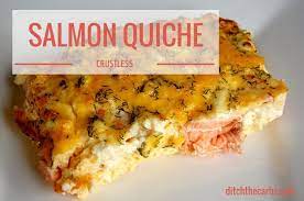 Crustless Salmon Quiche Easy 1 Bowl Recipe Salmon Quiche Lchf Recipes Quiche Recipes