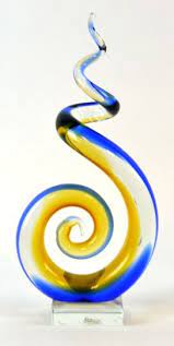 Sold Price Murano Italy Art Glass Swirl Sculpture January 6 0116 11 00 Am Mst Glass Bottles Art Swirl Sculpture Glass Art