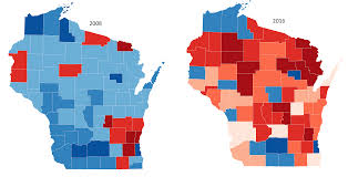 Wisconsin election results by county (2008 - 2016) - Vivid Maps