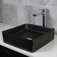 Cielo Square Bench Mount Basin Matte Black Highgrove Bathrooms