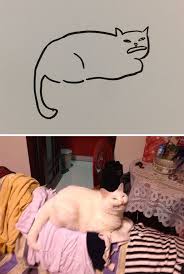 Poorly Drawn Cat Cute Cat Memes Cute Cat Drawing Funny Doodles