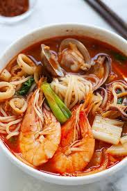 Jjamppong Coreen Fruits De Mer Soupe De Nouilles Rasa Malaisie Seafood Soup Recipes Soup Recipes Seafood Soup