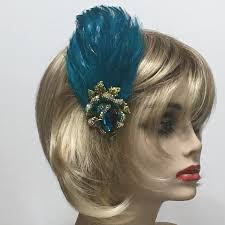 1920s Feather Headpiece, Vintage Inspired Fascinator, Feather Clip, Feather  Hairpiece, Feather Fascinator, 1950s, 1940s, Old Hollywood