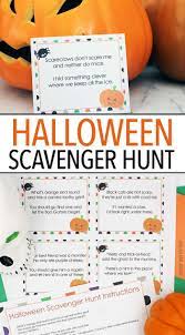 Kids Love This Halloween Scavenger Hunt With Printable Clues For Not Too Spooky Fun H Halloween Scavenger Hunt Halloween Party Activities Halloween Party Kids