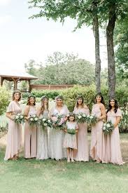 Blush Pink Bohemian Bridesmaids Long Blush Pink Boho Bridesmaid Dresses Outdoor Wedding Bohemian Wedding Flowers Bohemian Bridesmaid Bridesmaid Flowers