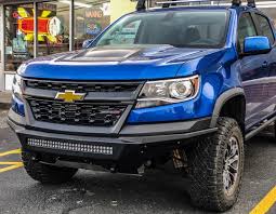 This 2018 Zr2 Colorado Got A Face Lift Today With Our Stealth Fighter Front Bumper Black Diamond 4x4 Chevy Colorado Chevy Colorado Z71 Chevy Colorado Lifted