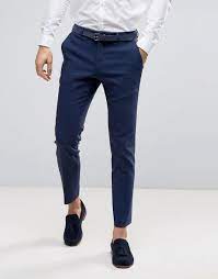 Asos design men's super skinny suit pants aw7 black size 28x30 nwtnajlepszy sprzedawca. Asos Wedding Skinny Suit Pant In Navy Navy Pants Outfit Men Mens Pants Fashion Mens Outfits