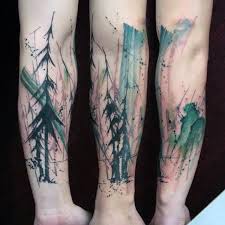 Flower tattoos are first choice of girls, what about watercolor flower tattoo designs on leg. 70 Watercolor Tree Tattoo Designs For Men Manly Nature Ideas