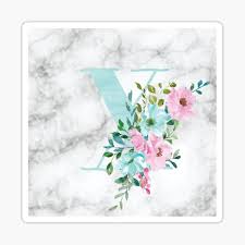 Check spelling or type a new query. Blue Aqua Mint Green Pink Flowers Over Marble Monogram Letter X By Kacao Redbubble