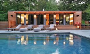 Shipping Container Pool House In Connecticut Pool House Resolution 4 Architecture Homedsgn Prefab Pool House Pool House Designs Pool Houses