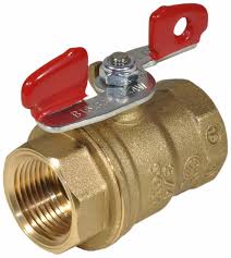 M. A. Stewart 1" FIP Brass Ball Valve w/ Wing Handle 600WOG ...