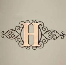 The Letter H Initial Monogram Wall Art Hanging Metal Rustic Monogram Wall Art Monogram Wall Hangings Monogram Wall