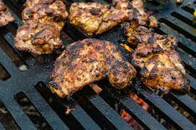 Personally, i prefer a grill because it gives the chicken a smokier flavor. Fragrant Wood Grilled Jerk Chicken Thighs Jess Pryles