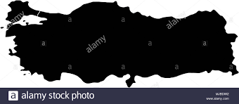 Karten und umriss | deutschlandkarte, deutschland tattoo, kartenkunst. Turkei Turkiye Land Karte Abbildung Schwarz Stockfotografie Alamy