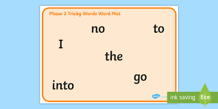 .that uses only phonetically decodable words cvc words and images to support understanding. Free Ks1 Phase 2 Tricky Words Word Mat Primary Resource