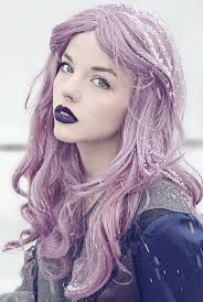 Purple Hair And Lips Pale Skin Snowy Lilac Hair Lavender Hair Purple Hair