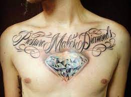 This tattoo uses the color scheme differently, having each smaller diamond contain both red and black. 50 Breathtaking Diamond Tattoo Designs For Guys Diamond Tattoos Diamond Tattoo Meaning Diamond Tattoo Designs