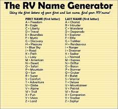Rv Name Generator Name Generator Boat Name Generator Names