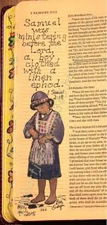 Easy Bible Art Journaling Journey 1 Samuel 2 18 May 9th Bible Illustrations Scripture Art Journaling Bible Art