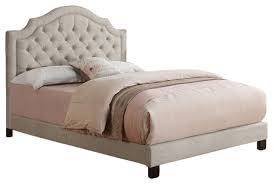 Twin upholstered bed with footboard shopee. Rosevera Angelo Tufted Upholstered Panel Platform Bed Transitional Platform Beds By Rosevera Corporation Houzz