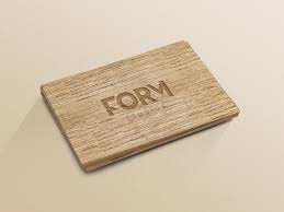 Wood Business Card Template Psd Smart Object Business Card Template Psd Wood Business Cards Business Card Mock Up