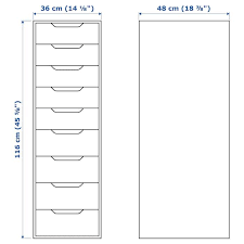 Alex Blue Drawer Unit With 9 Drawers 36x116 Cm Ikea Ikea Alex Drawers Drawer Unit Alex Drawer