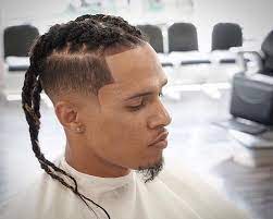 Hightop Dreaded Braided Hair With Fade Mens Braids Hairstyles Braided Hairstyles Long Hair Styles Men
