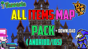 Provides tips on how to get other npcs and lists all item recipes shown to him. Terraria All Items Map Pack For Andriod Ios Total Of 5 Worlds By Rezo Drizzle Yt