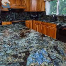 Browse photos of granite kitchen countertops of various styles to see designs that can fit into your next kitchen remodel. Natural Labradorite Blue Granite Countertops Madagascar Blue Granite Slabs For Kitchen Island Bench Tops Buy Labradorite Blue Granite Countertops Blue Granite Countertops Blue Granite Island Bench Tops Product On Alibaba Com