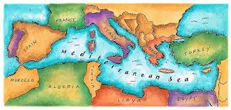 Map Of Mediterranean Sea Digital Art Map Of Mediterranean Sea Fine Art Print Mediterranean Diet Plan Mediterranean Sea Mediterranean