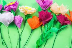 Check spelling or type a new query. Utensils And Tools For Making Crepe Paper Flowers On Green Background Cosmos Flower Bouquet Stock Photo Picture And Royalty Free Image Image 115194880
