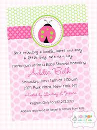 Baby Shower Invites For Girl Baby Shower Invitation Wording Girl Ladybug Baby Shower Invitations