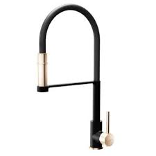 Mitigeur De Cuisine Avec Douchette Noir Or Rose Essebagno Delisilicon