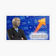 The bottom right corner of the image reads stonks. the man is donning a suit and tie, only further highlighting the business essence of the image. Stonks Gifts Merchandise Redbubble